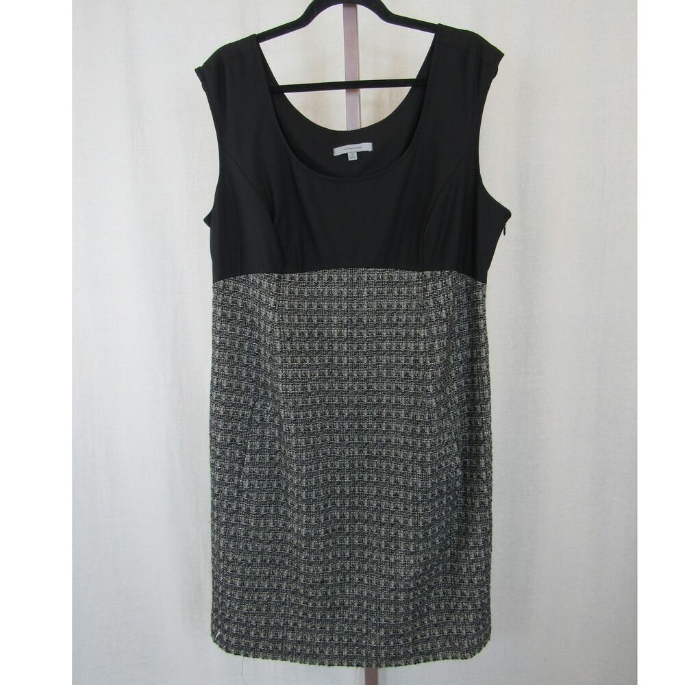 Classiques Entier Women's 16 Wool Blend Sleevless Tank Mini Dress Black Gray